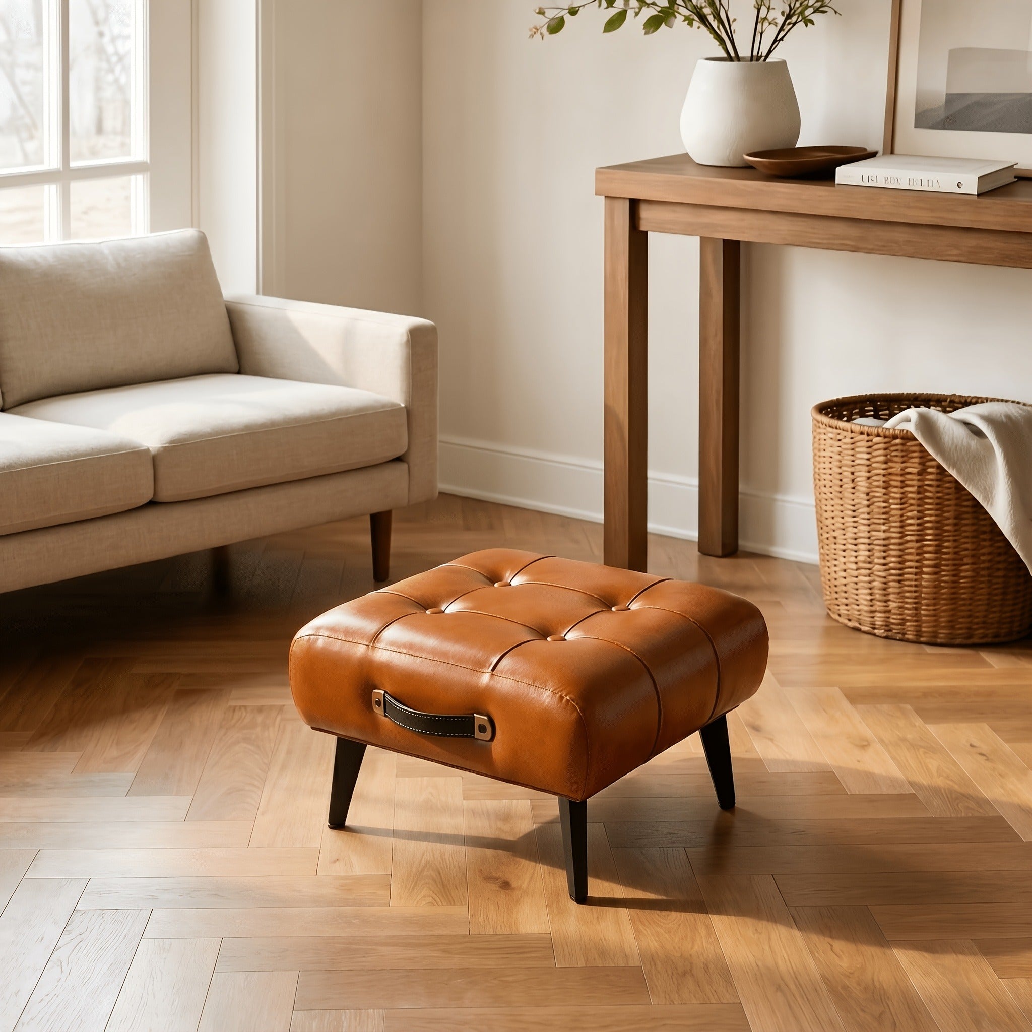 Tabouret à Pied en Bois – Design Naturel & Élégant